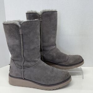 Koolaburra by UGG Gray Fur Lined Women’s Bootie 1014301 Size 8